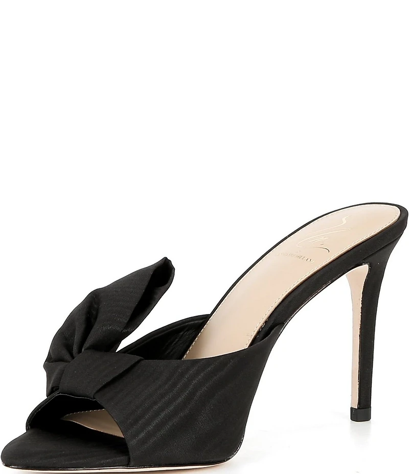 Antonio Melani x The Nat Note Julieta Textured Bow Detail Dress Slide Sandals