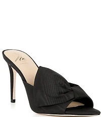 Antonio Melani x The Nat Note Julieta Textured Bow Detail Dress Slide Sandals