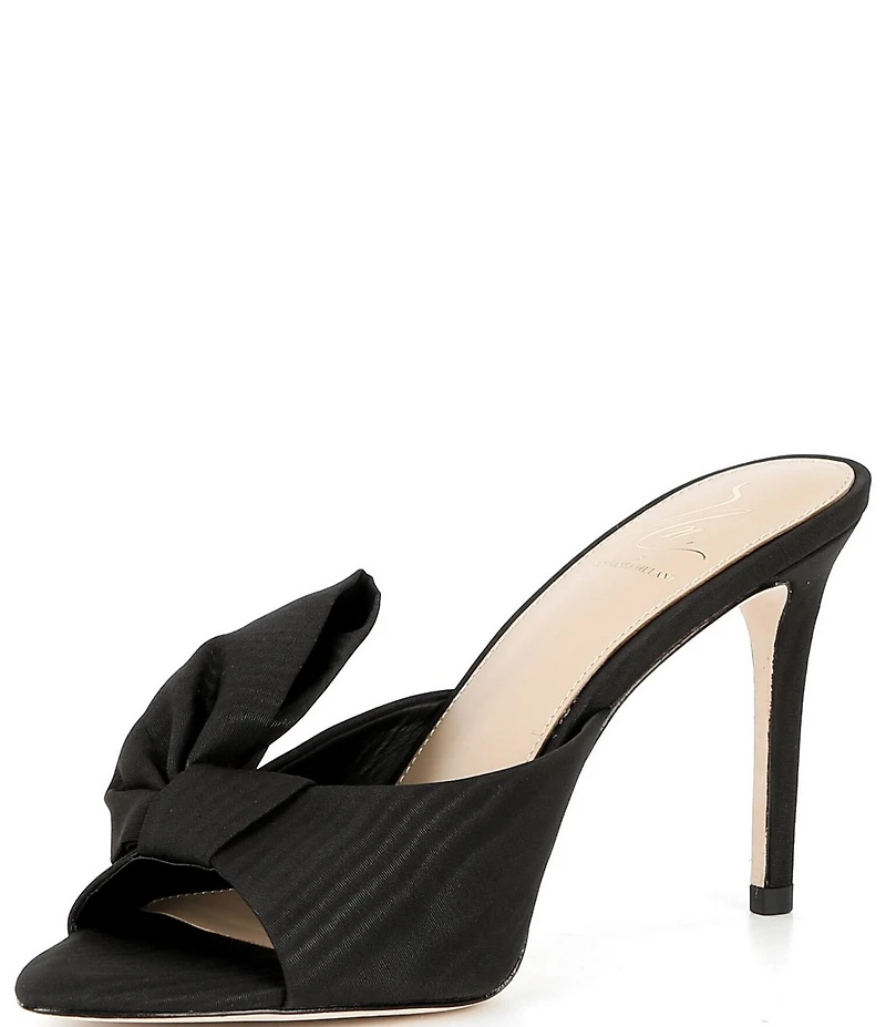 Antonio Melani x The Nat Note Julieta Textured Bow Detail Dress Slide Sandals