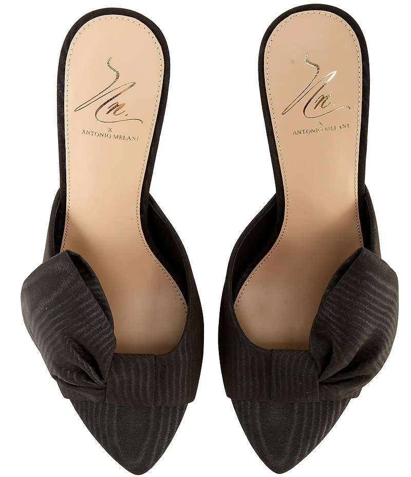 Antonio Melani x The Nat Note Julieta Textured Bow Detail Dress Slide Sandals