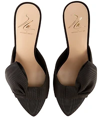 Antonio Melani x The Nat Note Julieta Textured Bow Detail Dress Slide Sandals