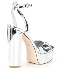 Antonio Melani x The Nat Note Pia Mirror Metallic Platform Pumps