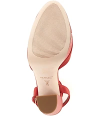 Antonio Melani x The Nat Note Pia Satin Ankle Wrap Platform Pumps