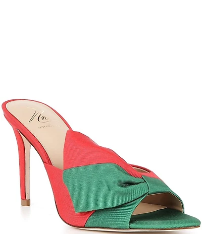 Antonio Melani x The Nat Note Rita Colorblock Bow Detail Dress Slide Sandals