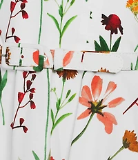 Antonio Melani x Style by Simkins Maybry Floral Print Poplin Sweetheart Neck Sleeveless Maxi Dress