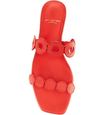 Antonio Melani x Stephanie Covington Aida Leather Double Band Disk Flat Sandals