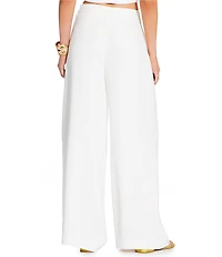 Antonio Melani x Stephanie Covington Danielle Crepe High-Rise Flat Front Wide Leg Coordinating Pants