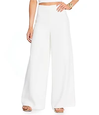 Antonio Melani x Stephanie Covington Danielle Crepe High-Rise Flat Front Wide Leg Coordinating Pants