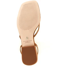 Antonio Melani x Stephanie Covington Erika Leather Ankle Strap Ornamented Thong Flat Sandals