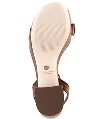 Antonio Melani x Stephanie Covington Lucy Linen Fabric Disk Platform Sandals