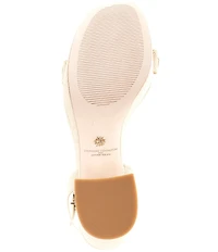 Antonio Melani x Stephanie Covington Lucy Linen Fabric Disk Platform Sandals