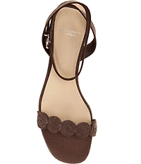 Antonio Melani x Stephanie Covington Lucy Linen Fabric Disk Platform Sandals