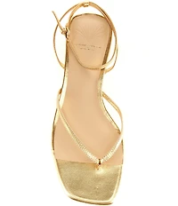 Antonio Melani x Stephanie Covington Mary Leather Ankle Strap Thong Flat Sandals