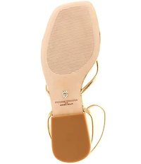 Antonio Melani x Stephanie Covington Mary Leather Ankle Strap Thong Flat Sandals