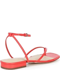 Antonio Melani x Stephanie Covington Mary Leather Ankle Strap Thong Flat Sandals