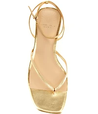 Antonio Melani x Stephanie Covington Mary Leather Ankle Strap Thong Flat Sandals