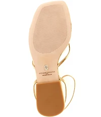 Antonio Melani x Stephanie Covington Mary Leather Ankle Strap Thong Flat Sandals