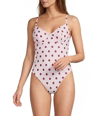 Antonio Melani x Stephanie Covington Meryl Polka Dot Underwire One Piece Swimsuit