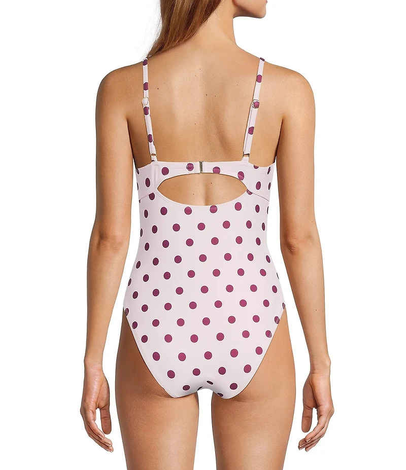 Antonio Melani x Stephanie Covington Meryl Polka Dot Underwire One Piece Swimsuit