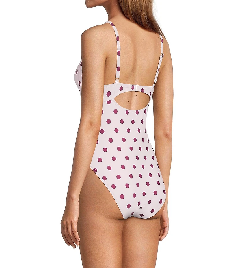 Antonio Melani x Stephanie Covington Meryl Polka Dot Underwire One Piece Swimsuit