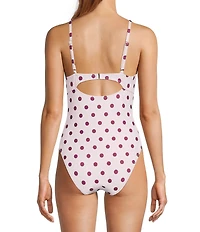Antonio Melani x Stephanie Covington Meryl Polka Dot Underwire One Piece Swimsuit