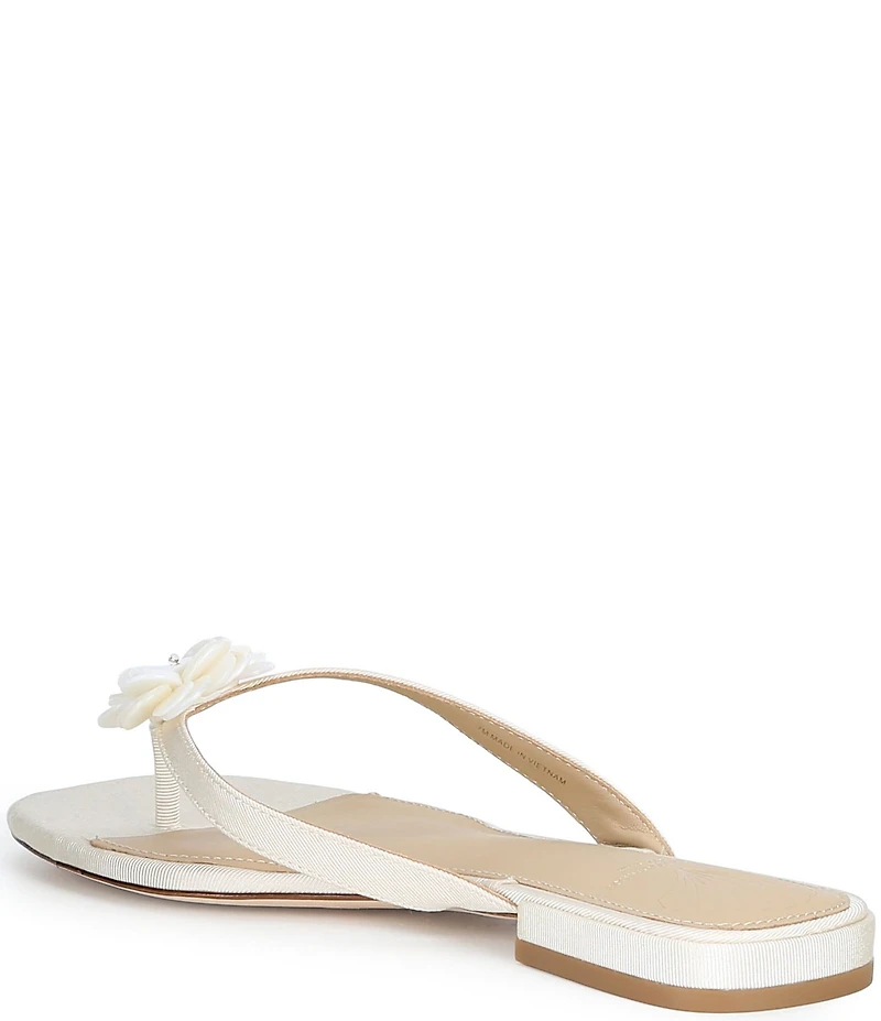 Antonio Melani x Stephanie Covington Rosa Floral Ornamented Flat Sandals
