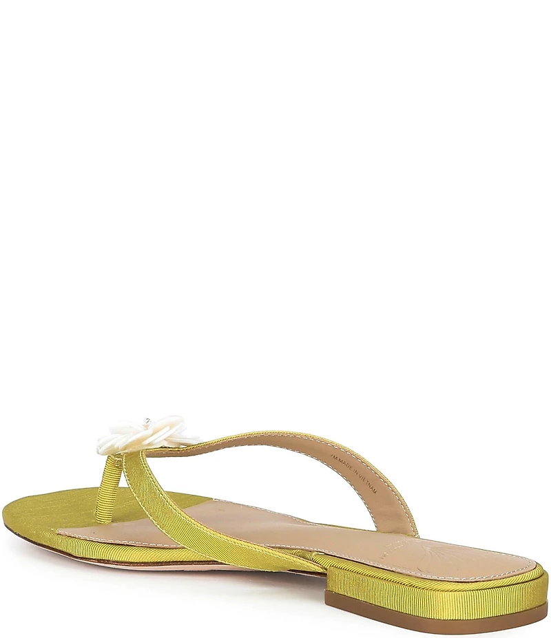 Antonio Melani x Stephanie Covington Rosa Floral Ornamented Flat Sandals