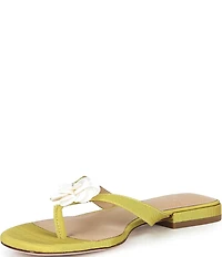 Antonio Melani x Stephanie Covington Rosa Floral Ornamented Flat Sandals