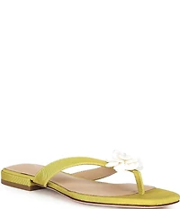 Antonio Melani x Stephanie Covington Rosa Floral Ornamented Flat Sandals