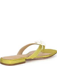 Antonio Melani x Stephanie Covington Rosa Floral Ornamented Flat Sandals