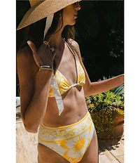 Antonio Melani x Stephanie Covington Sonia Scarf Placement Print Triangle Swim Top
