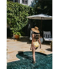 Antonio Melani x Stephanie Covington Sonia Scarf Placement Print Triangle Swim Top