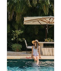 Antonio Melani x Stephanie Covington Vanessa Whipstitch Detail Classic One Piece Tank Swimsuit