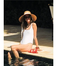 Antonio Melani x Stephanie Covington Vanessa Whipstitch Detail Classic One Piece Tank Swimsuit
