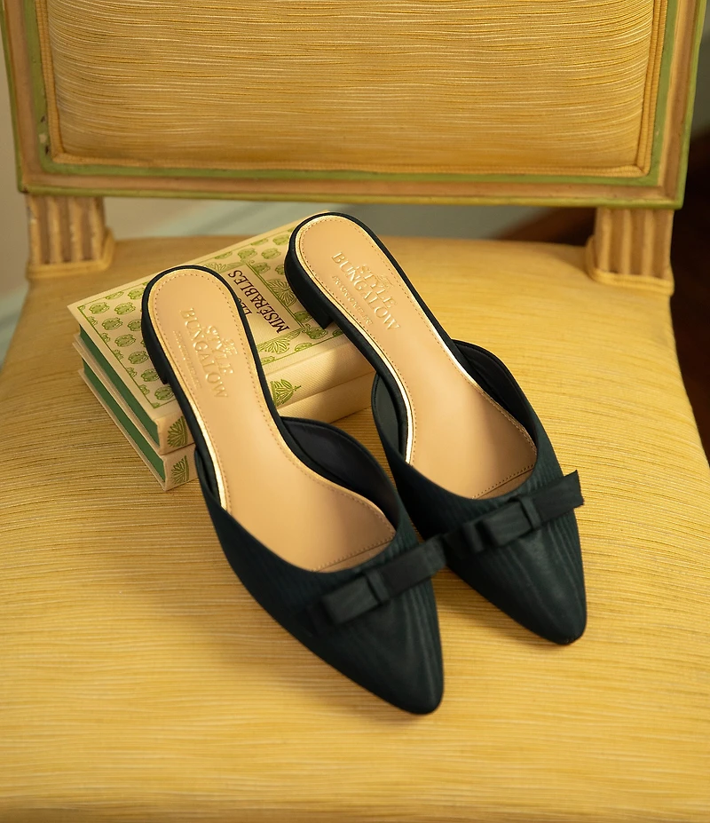 Antonio Melani x Style Bungalow Chez Fabric Bow Detail Mules