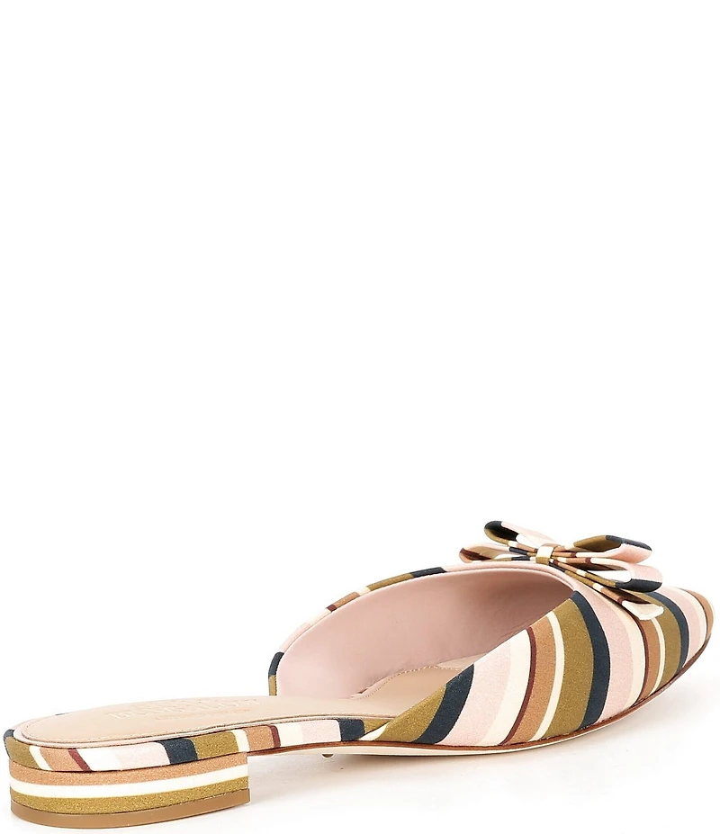 Antonio Melani x Style Bungalow Chez Striped Fabric Bow Detail Mules