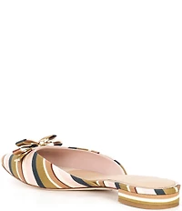 Antonio Melani x Style Bungalow Chez Striped Fabric Bow Detail Mules