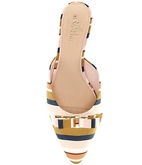 Antonio Melani x Style Bungalow Chez Striped Fabric Bow Detail Mules