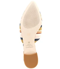 Antonio Melani x Style Bungalow Chez Striped Fabric Bow Detail Mules