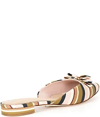 Antonio Melani x Style Bungalow Chez Striped Fabric Bow Detail Mules