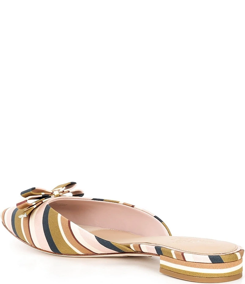Antonio Melani x Style Bungalow Chez Striped Fabric Bow Detail Mules