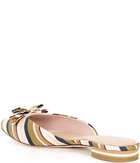 Antonio Melani x Style Bungalow Chez Striped Fabric Bow Detail Mules