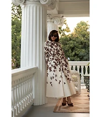 Antonio Melani x Style Bungalow Chintz Canvas Floral Print Peter Pan Collar Car Coat