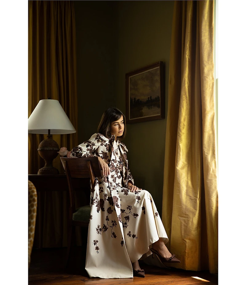 Antonio Melani x Style Bungalow Chintz Coordinating Floral Print Peter Pan Collar Canvas Sleeveless Babydoll Blouse