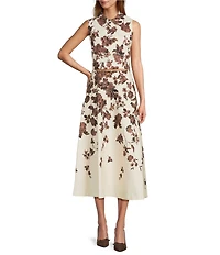 Antonio Melani x Style Bungalow Chintz Floral Canvas Side Pocket A-Line Skirt