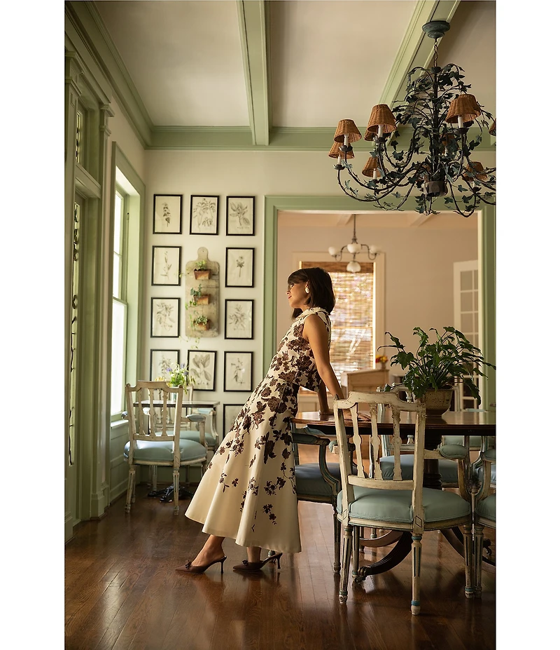 Antonio Melani x Style Bungalow Chintz Floral Canvas Side Pocket A-Line Skirt