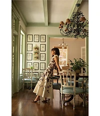 Antonio Melani x Style Bungalow Chintz Floral Canvas Side Pocket A-Line Skirt