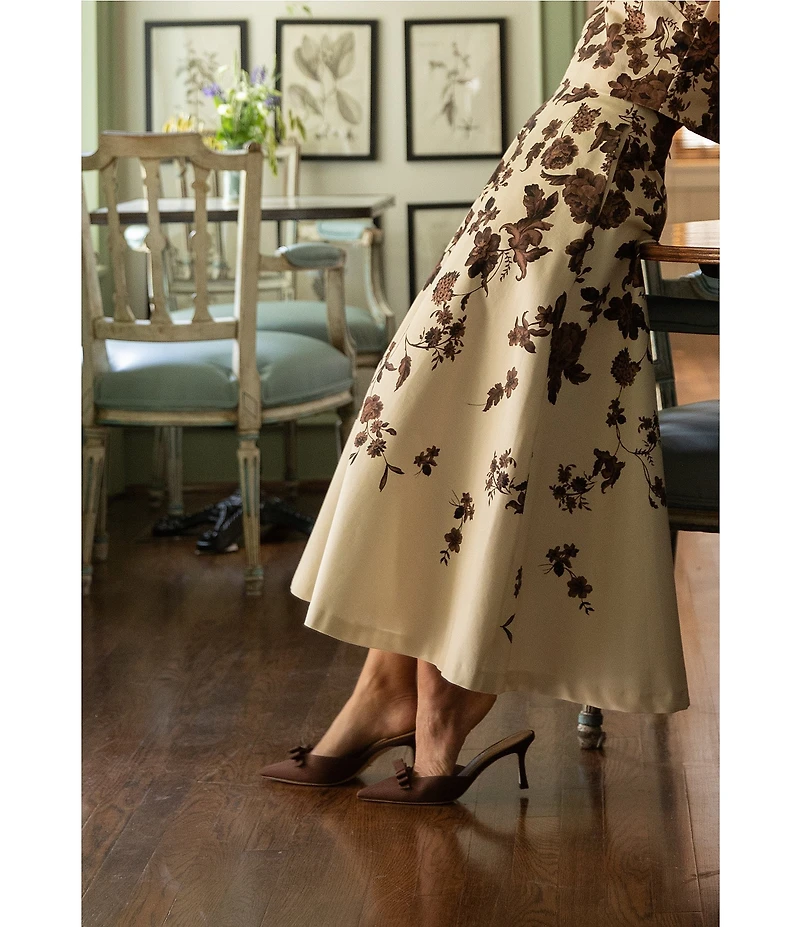 Antonio Melani x Style Bungalow Chintz Floral Canvas Side Pocket A-Line Skirt