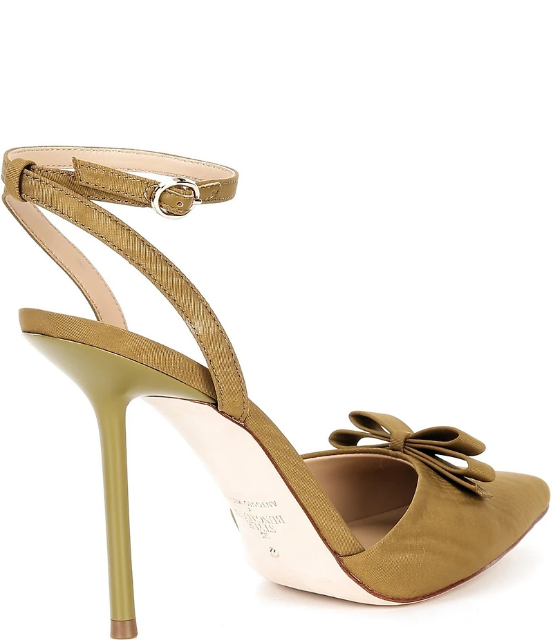 Antonio Melani x Style Bungalow Colette Fabric Bow Detail Ankle Wrap Stiletto Pumps