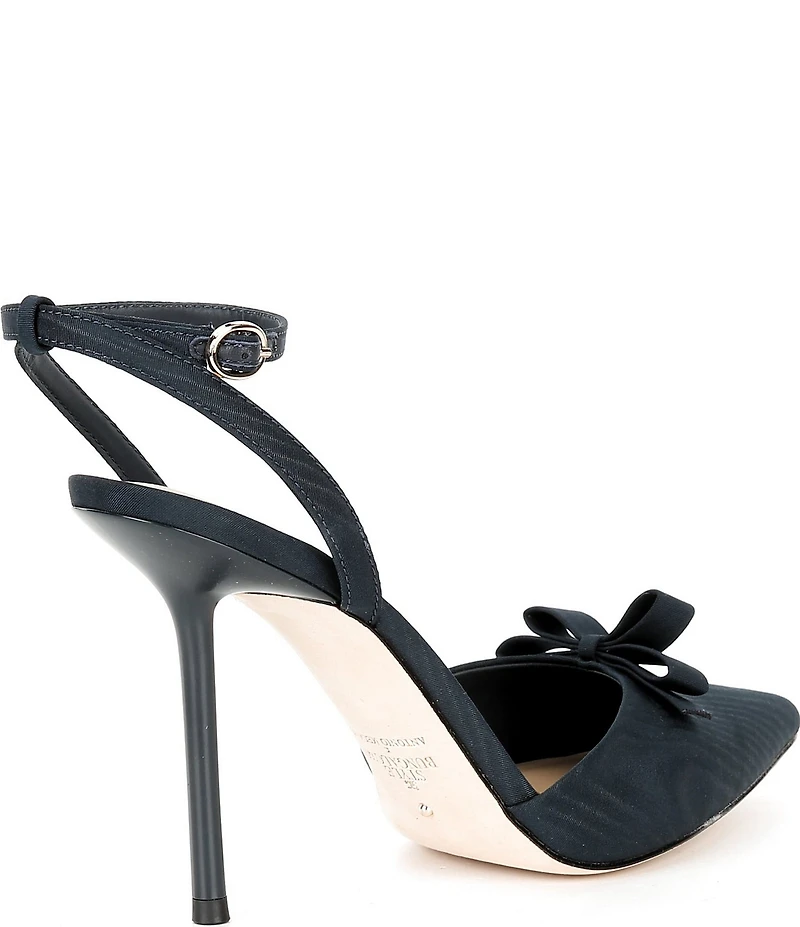 Antonio Melani x Style Bungalow Colette Fabric Bow Detail Ankle Wrap Stiletto Pumps